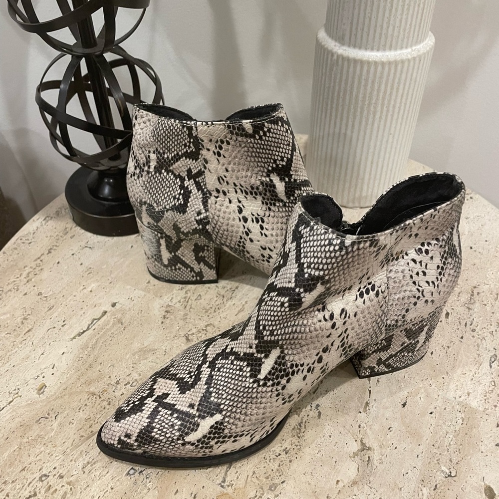 Seychelles Snakeskin booties